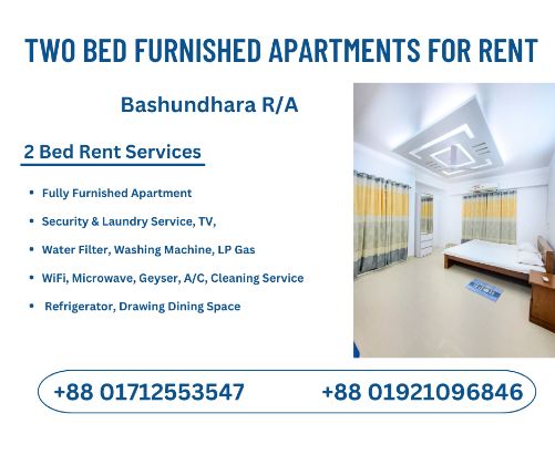 Rentable Furnished Two-Bedroom Apartment In Bashundhara R/A